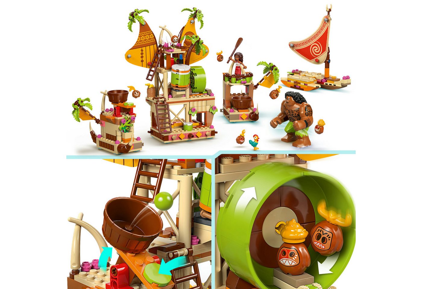 LEGO® Kakamora-Barge (43258), LEGO Disney Princess Konstruktionsspielsteine, (572 St), Made in Europe – Bild 3 von 5