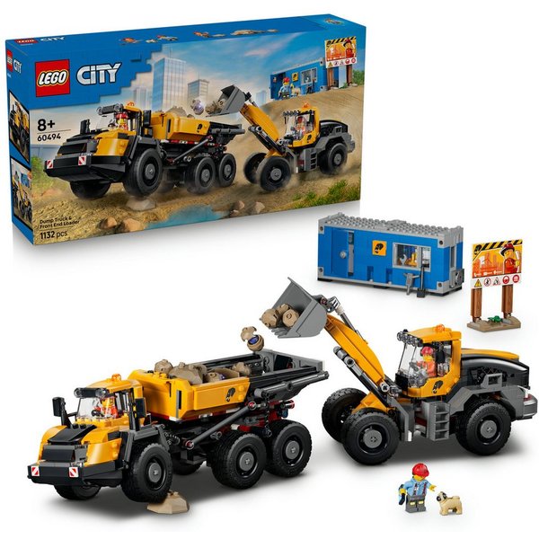 LEGO® Kipplaster und Schaufellader (60494), LEGO City Konstruktionsspielsteine, (1132 St), Made in Europe
