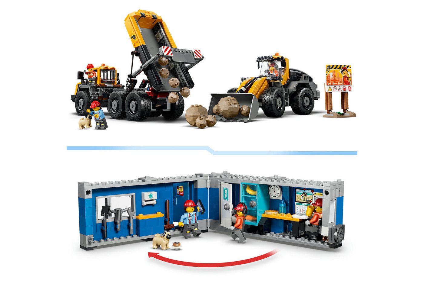 LEGO® Kipplaster und Schaufellader (60494), LEGO City Konstruktionsspielsteine, (1132 St), Made in Europe – Bild 4 von 5