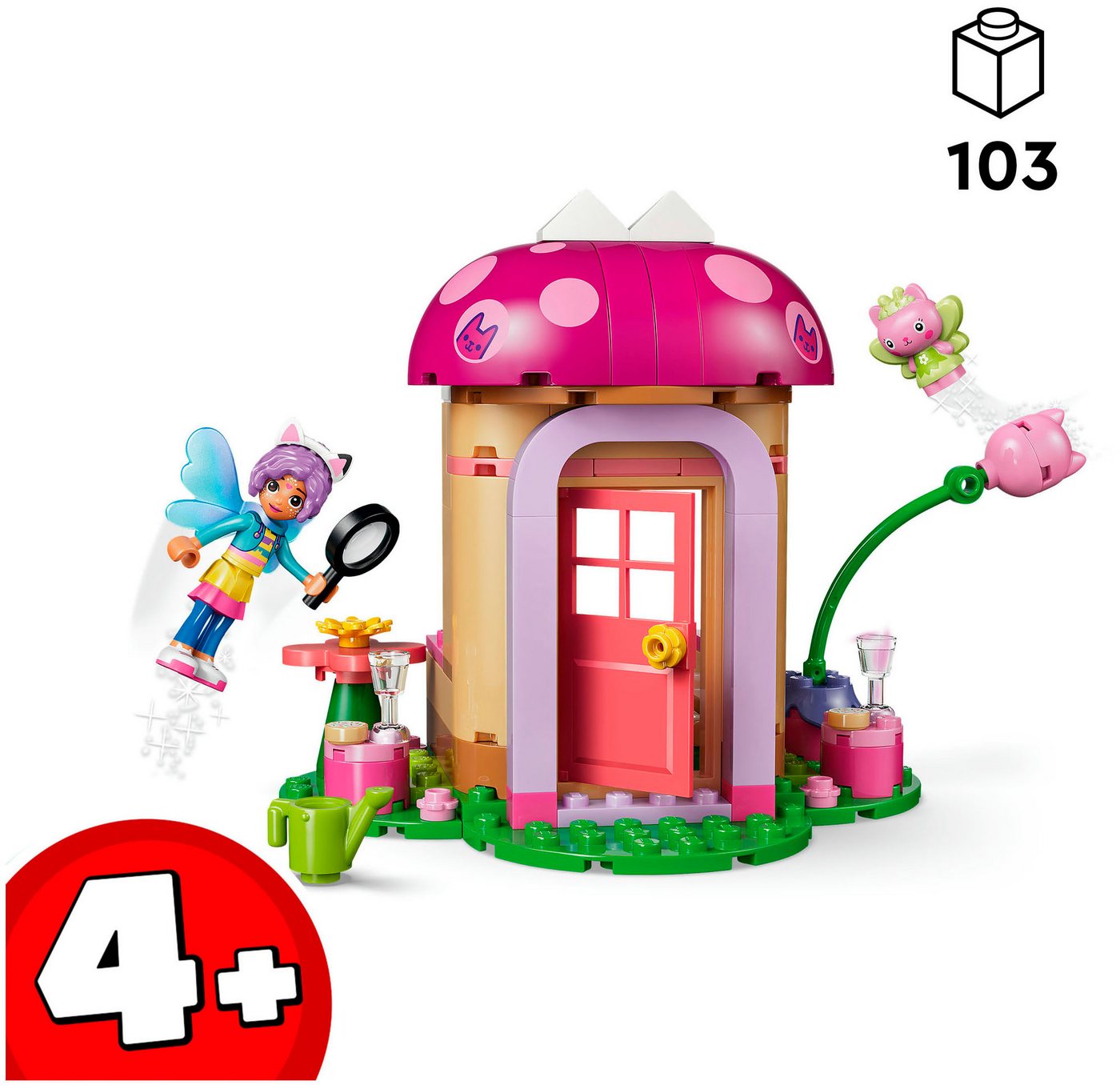 LEGO® Kitty Fees Gartenhaus (11212), LEGO Gabby's Dollhouse Konstruktionsspielsteine, (103 St), Made in Europe – Bild 3 von 5