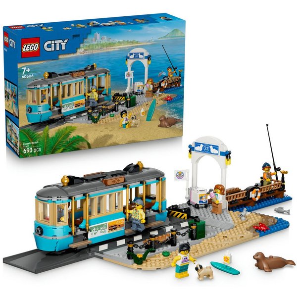 LEGO® Klassische Strandstraßenbahn (60506), LEGO City Konstruktionsspielsteine, (693 St), Made in Europe