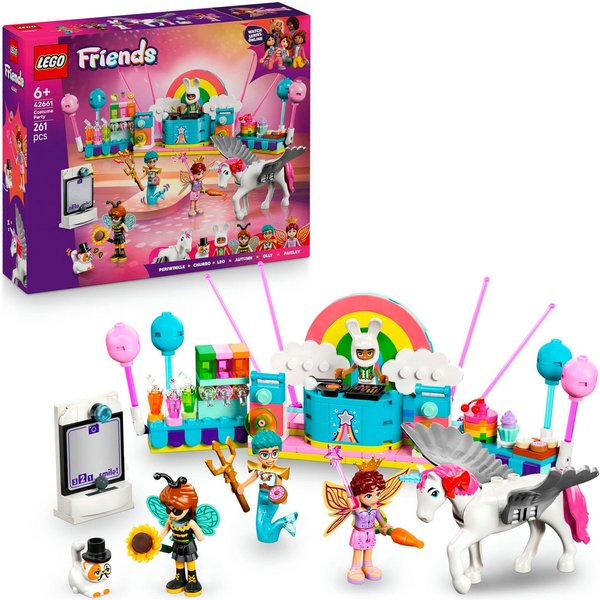 LEGO® Kostümparty mit Einhorn und Fee (42661), LEGO Friends Konstruktionsspielsteine, (261 St), Made in Europe
