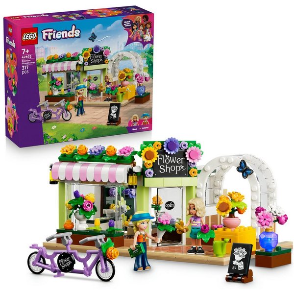 LEGO® Kreativer Blumenladen (42693), LEGO Friends Konstruktionsspielsteine, (377 St), Made in Europe