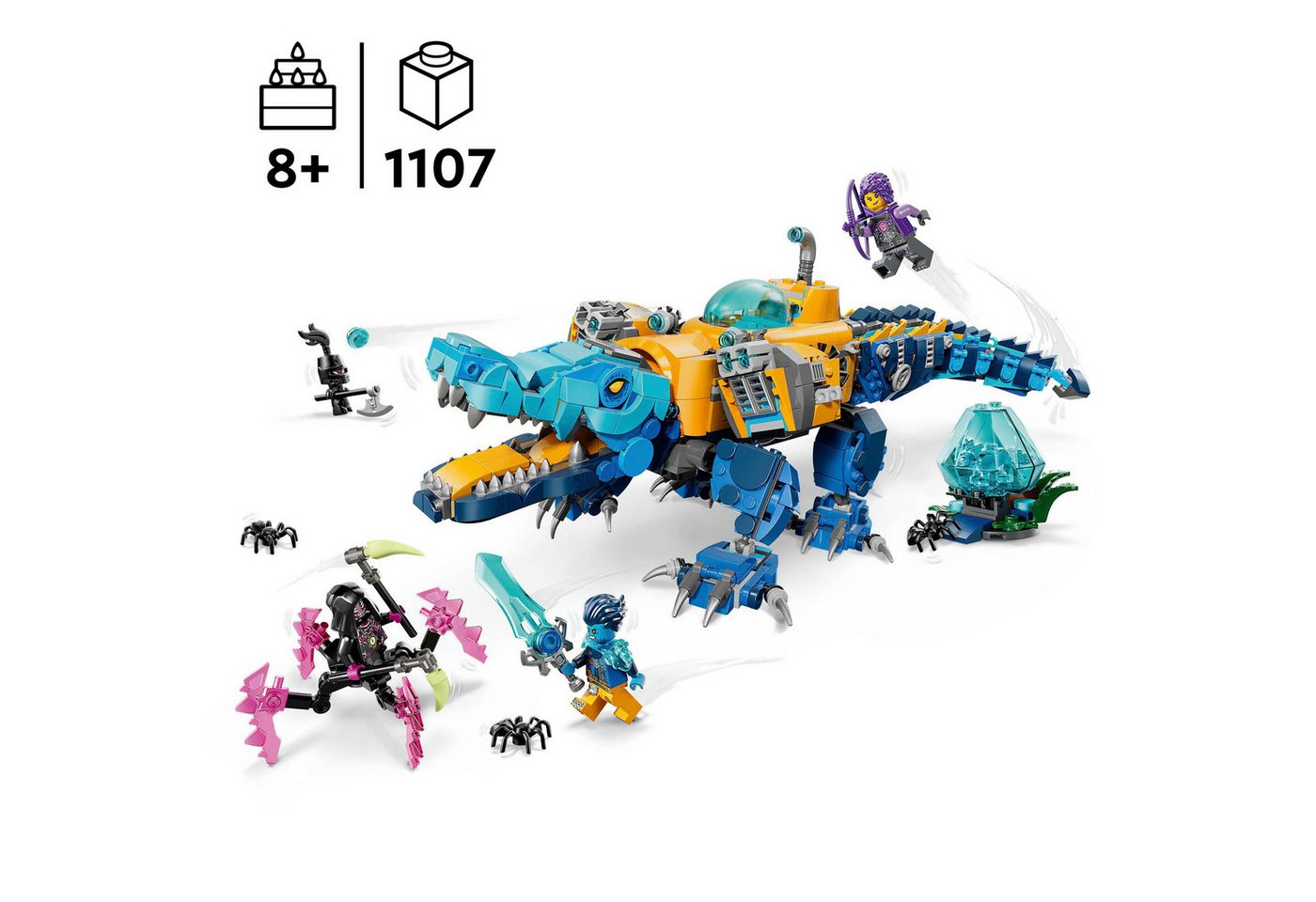 LEGO® Krokodil-U-Boot (71512), LEGO DREAMZzz Konstruktionsspielsteine, (1107 St), Made in Europe – Bild 3 von 5