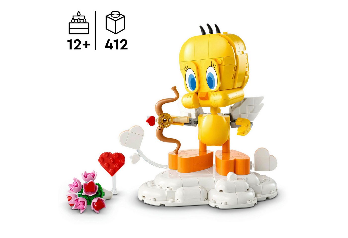 LEGO® Liebesbote Tweety (40824), LEGO Iconic Konstruktionsspielsteine, (412 St), Made in Europe – Bild 3 von 5
