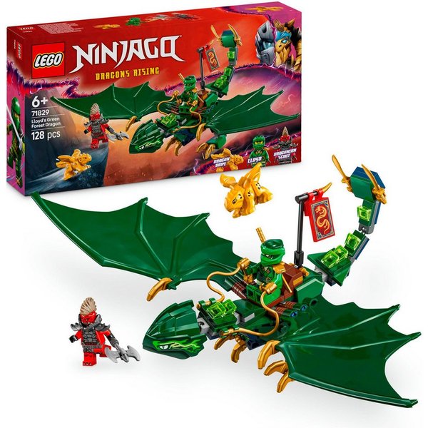 LEGO® Lloyds grüner Walddrache (71829), LEGO Ninjago Konstruktionsspielsteine, (128 St), Made in Europe