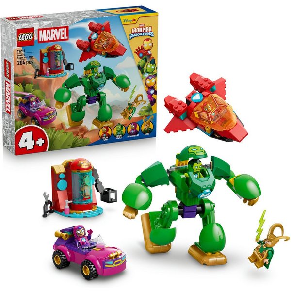 LEGO® Loki vs. Team Iron Man (11211), LEGO Disney Junior Marvel Konstruktionsspielsteine, (204 St), Made in Europe