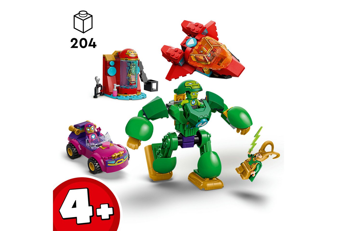 LEGO® Loki vs. Team Iron Man (11211), LEGO Disney Junior Marvel Konstruktionsspielsteine, (204 St), Made in Europe – Bild 3 von 5