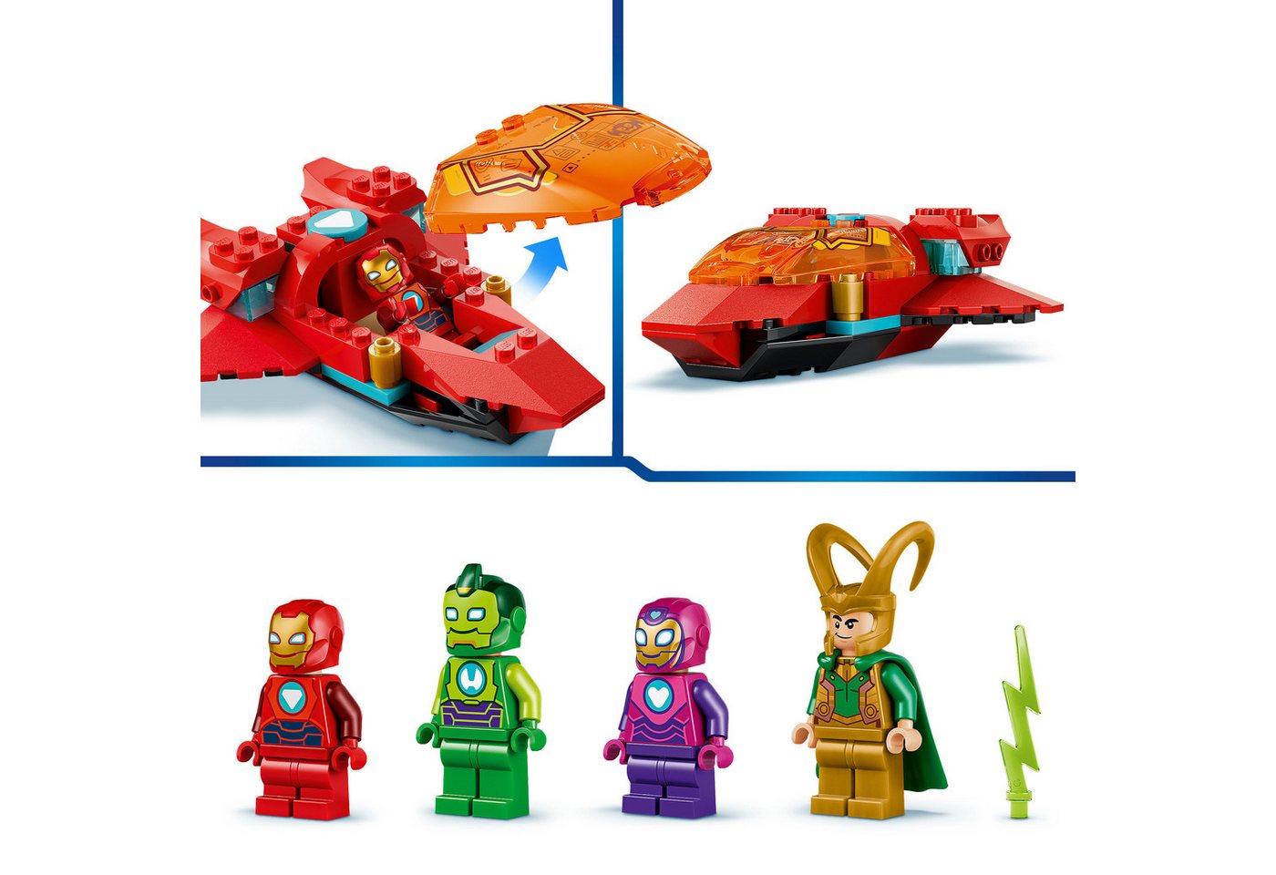 LEGO® Loki vs. Team Iron Man (11211), LEGO Disney Junior Marvel Konstruktionsspielsteine, (204 St), Made in Europe – Bild 5 von 5