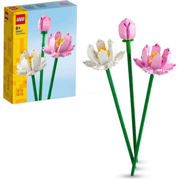 LEGO® Lotusblumen (40647), LEGO Botanicals Konstruktionsspielsteine, (220 St), Made in Europe