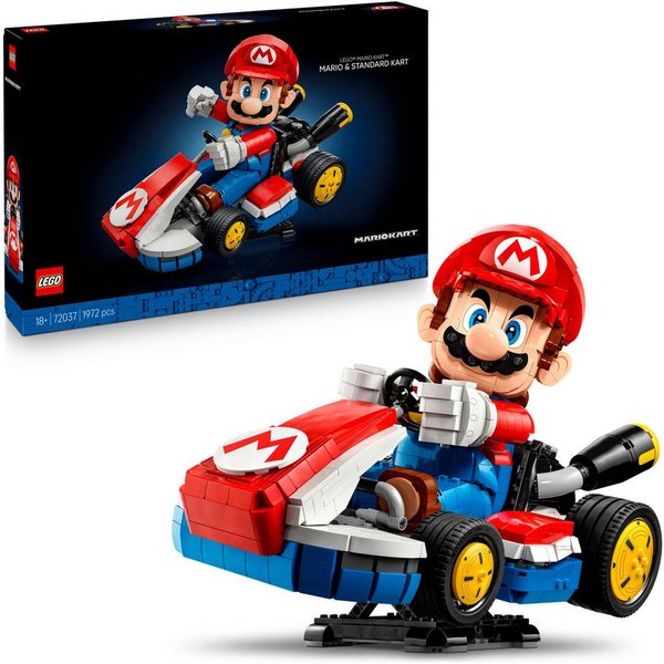 LEGO® Mario Kart: Mario & Standard-Kart (72037), LEGO Super Mario Konstruktionsspielsteine, (1972 St), Made in Europe