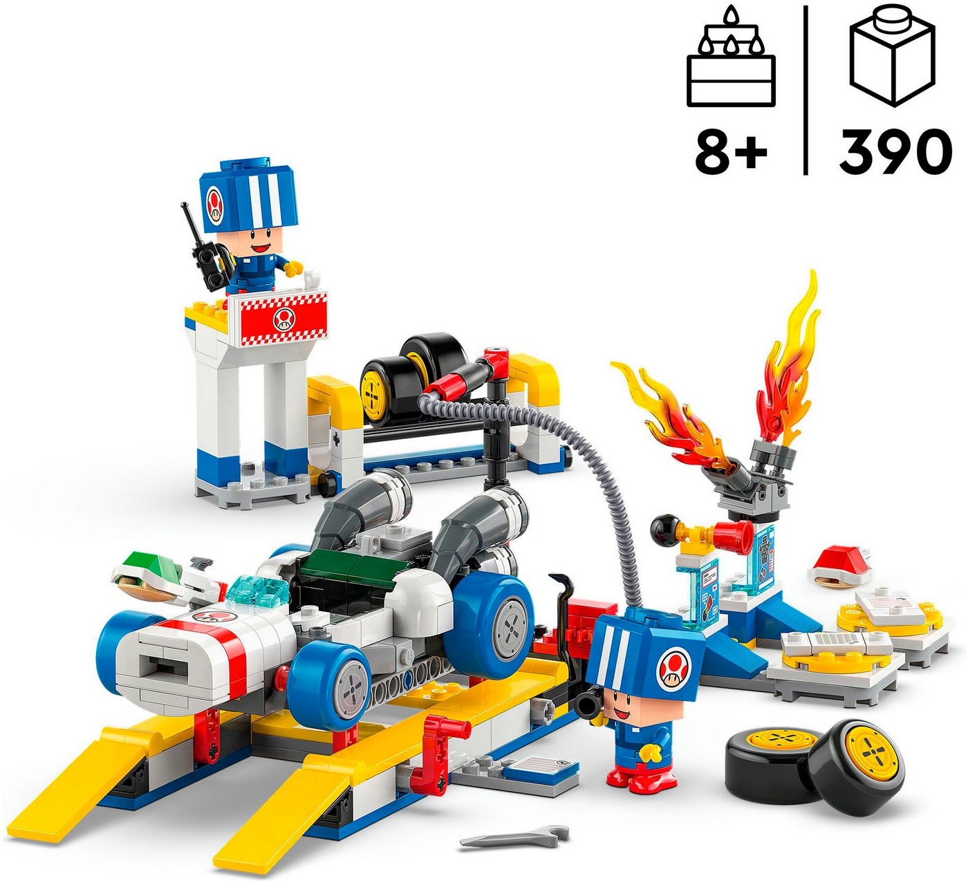 LEGO® Mario Kart™ – Toads Werkstatt (72035), LEGO Super Mario Konstruktionsspielsteine, (390 St), Made in Europe – Bild 3 von 5