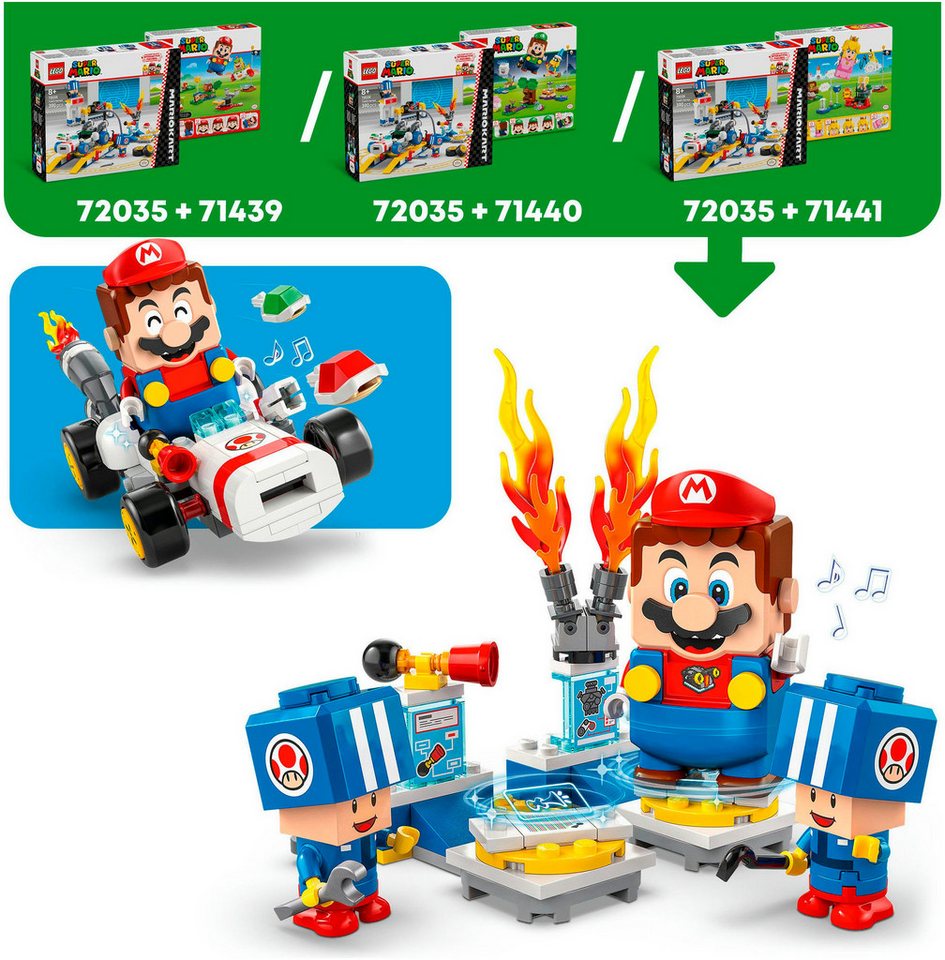 LEGO® Mario Kart™ – Toads Werkstatt (72035), LEGO Super Mario Konstruktionsspielsteine, (390 St), Made in Europe – Bild 4 von 5