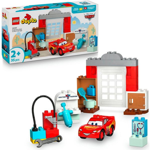 LEGO® McQueens Besuch in Docs Werkstatt (10456), LEGO DUPLO Disney Konstruktionsspielsteine, (35 St), Made in Europe
