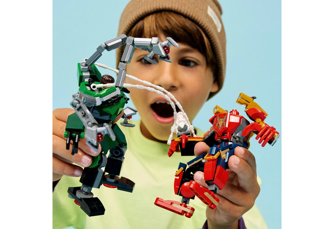 LEGO® Mech-Duell: Spider-Man vs. Doc Ock (76338), LEGO Super Heroes Konstruktionsspielsteine, (315 St), Made in Europe – Bild 2 von 5