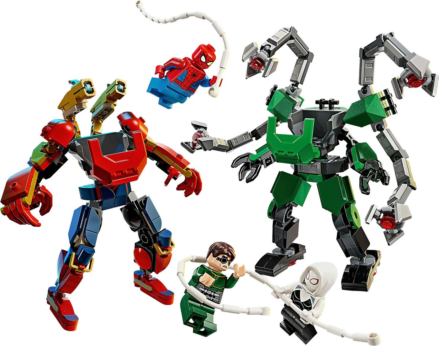 LEGO® Mech-Duell: Spider-Man vs. Doc Ock (76338), LEGO Super Heroes Konstruktionsspielsteine, (315 St), Made in Europe – Bild 4 von 5