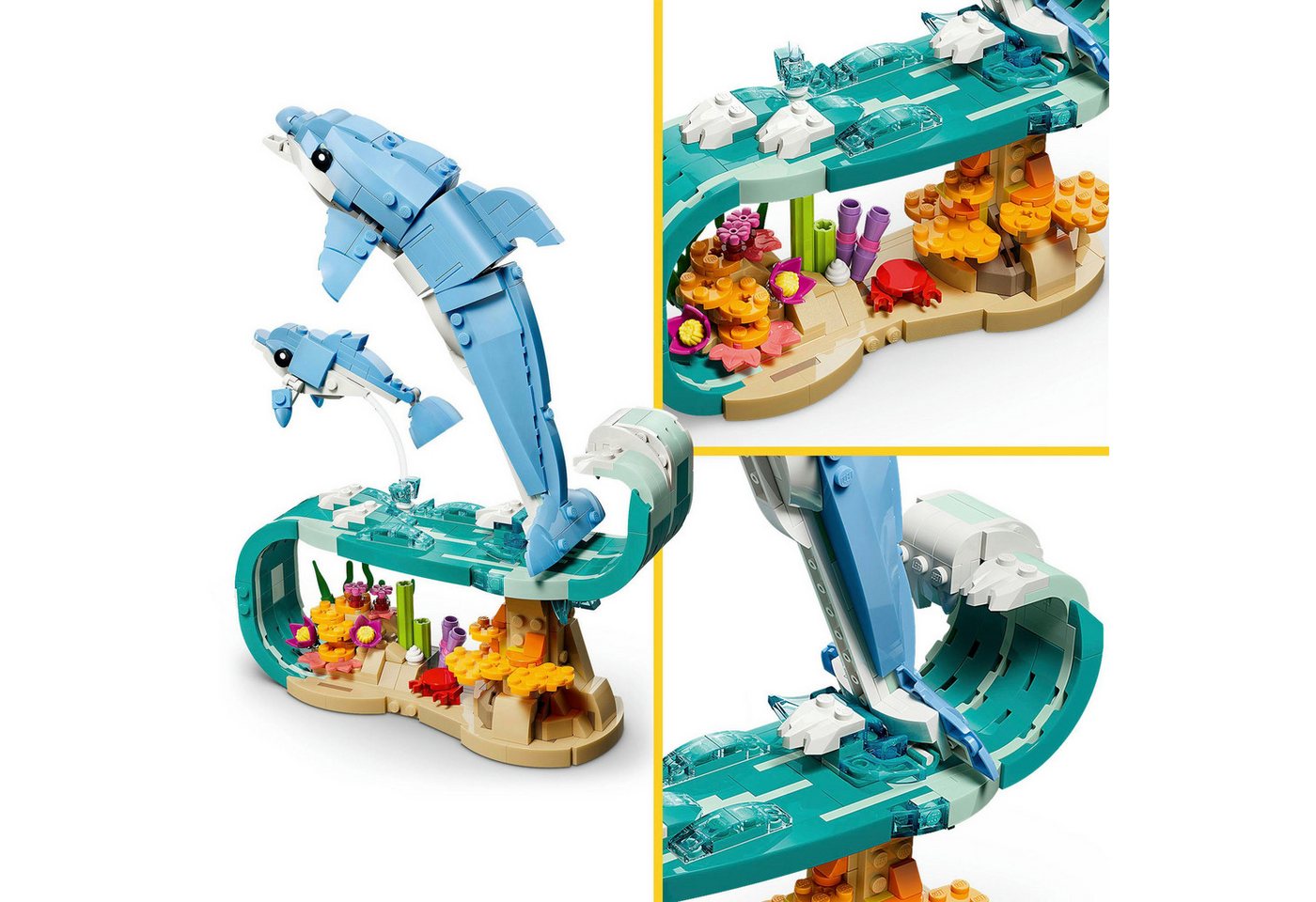 LEGO® Meerestiere: Wunderschöne Delfine (31385), LEGO Creator Konstruktionsspielsteine, (542 St), Made in Europe – Bild 4 von 5