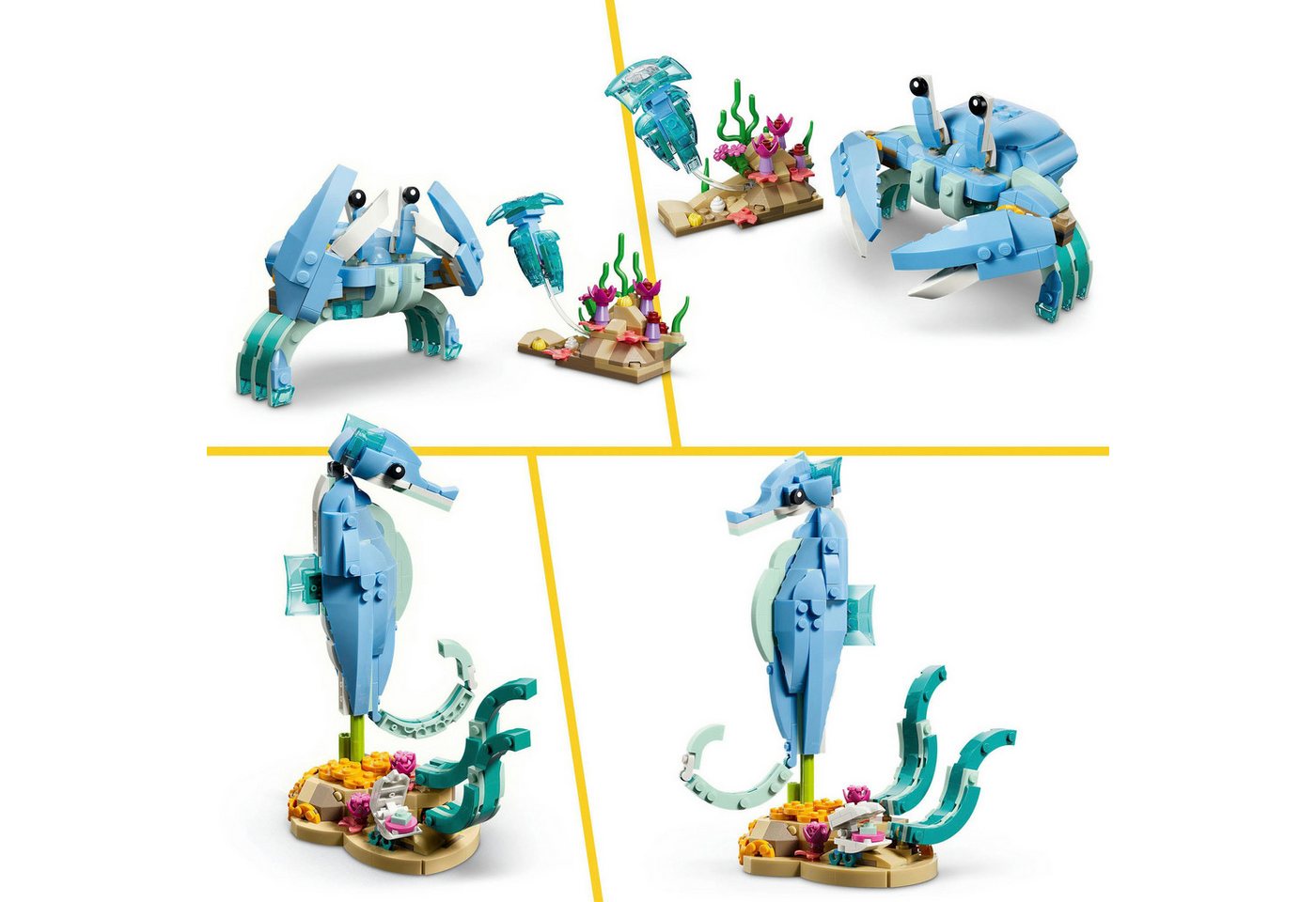 LEGO® Meerestiere: Wunderschöne Delfine (31385), LEGO Creator Konstruktionsspielsteine, (542 St), Made in Europe – Bild 5 von 5