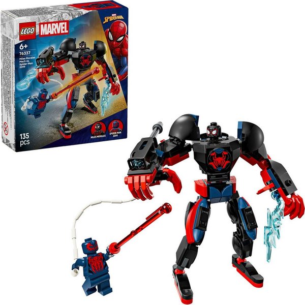 LEGO® Miles Morales Mech vs. Spider-Man 2099 (76337), LEGO Super Heroes Konstruktionsspielsteine, (135 St)