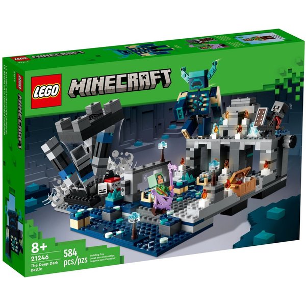 LEGO® LEGO Minecraft® 21246 Das Duell in der Finsternis Konstruktionsspielsteine, (Set, 584 Teile)