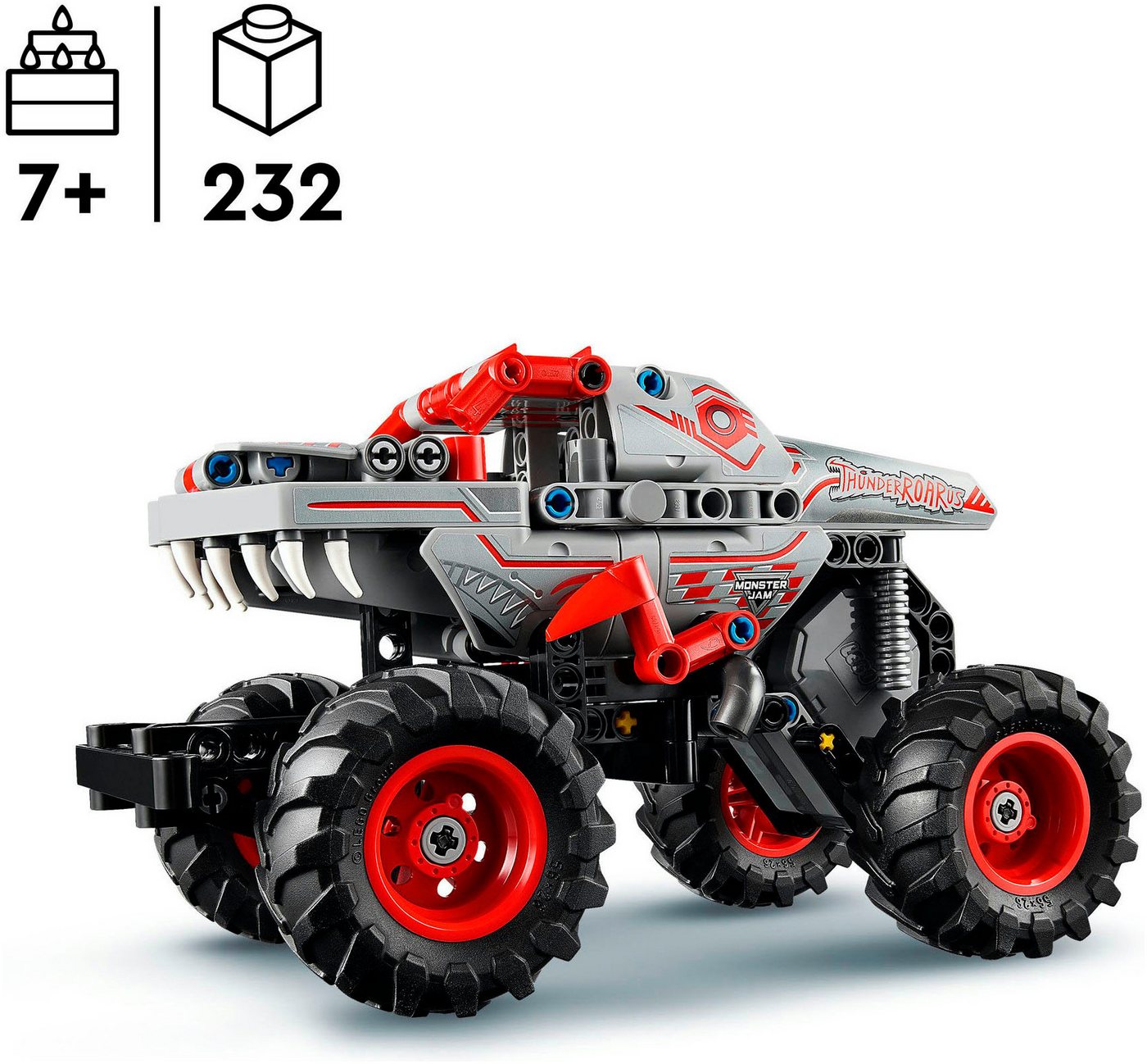 LEGO® Monster Jam™ ThunderROARus™ (42200), LEGO Technic Konstruktionsspielsteine, (232 St), Made in Europe – Bild 3 von 5