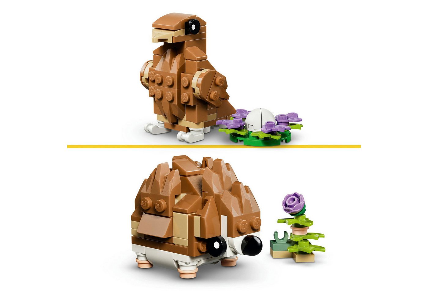 LEGO® Niedlicher Hamster mit Blume (31376), LEGO Creator Konstruktionsspielsteine, (166 St), Made in Europe – Bild 5 von 5