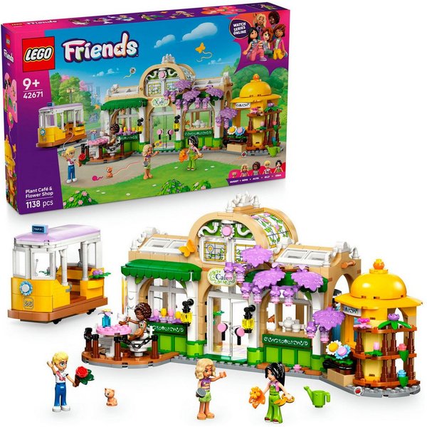 LEGO® Pflanzencafé und Blumenkiosk (42671), LEGO Friends Konstruktionsspielsteine, (1138 St), Made in Europe