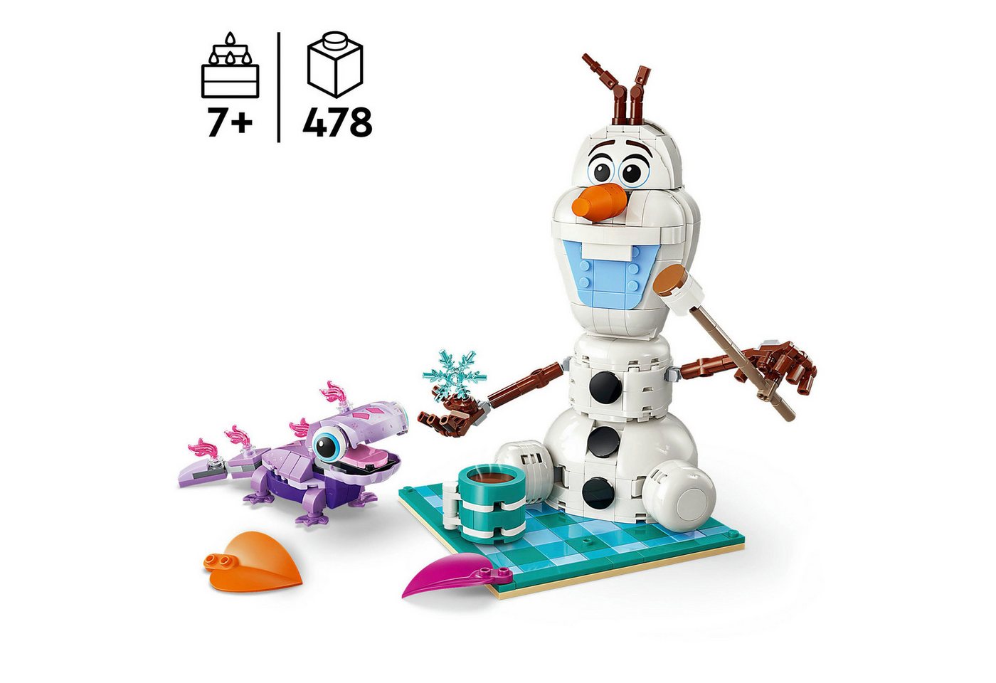 LEGO® Picknickspaß mit Olaf und Bruni (43287), LEGO Disney Princess Konstruktionsspielsteine, (478 St), Made in Europe – Bild 3 von 5