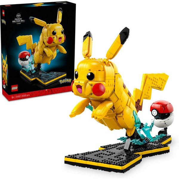 LEGO® Pikachu und Pokéball (72152), LEGO Pokémon Konstruktionsspielsteine, (2050 St)