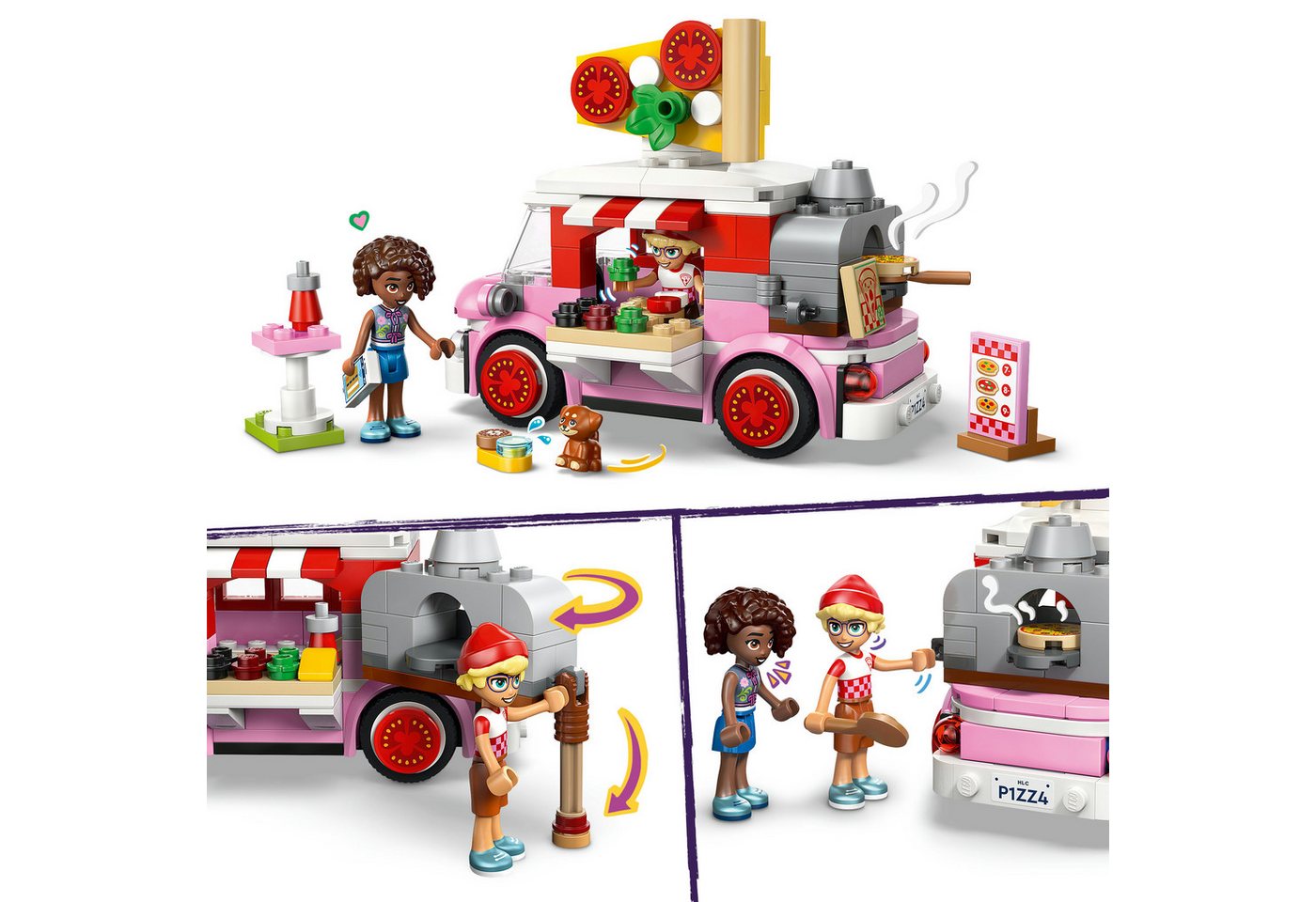 LEGO® Pizzawagen (42694), LEGO Friends Konstruktionsspielsteine, (190 St), Made in Europe – Bild 4 von 5