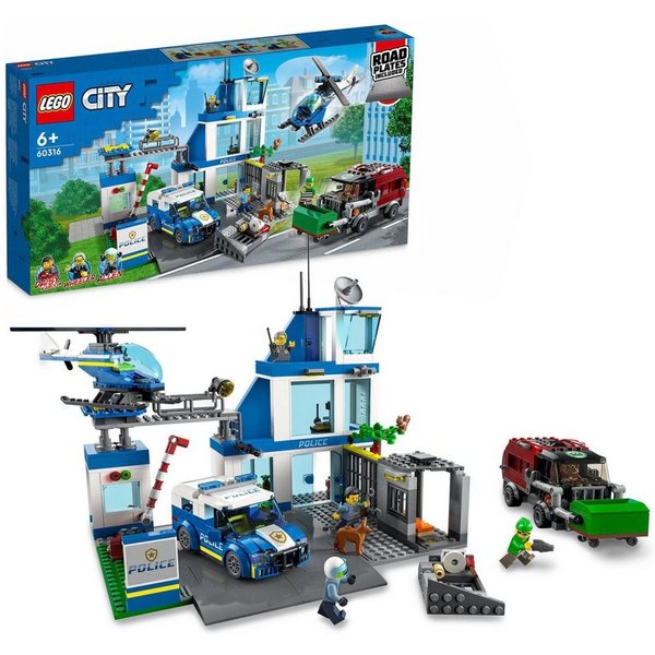LEGO® Polizeistation (60316), LEGO City Konstruktionsspielsteine, (668 St)