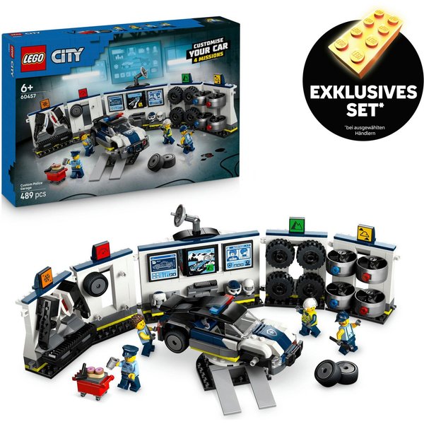 LEGO® Polizeiwerkstatt (60457), LEGO City Konstruktionsspielsteine, (489 St), Made in Europe
