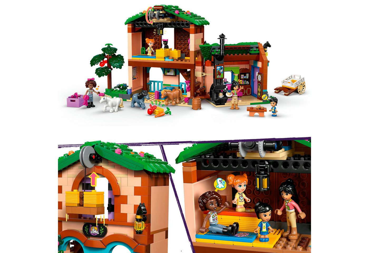 LEGO® Ponyhof & Stall (42654), LEGO Friends Konstruktionsspielsteine, (727 St), Made in Europe – Bild 4 von 5
