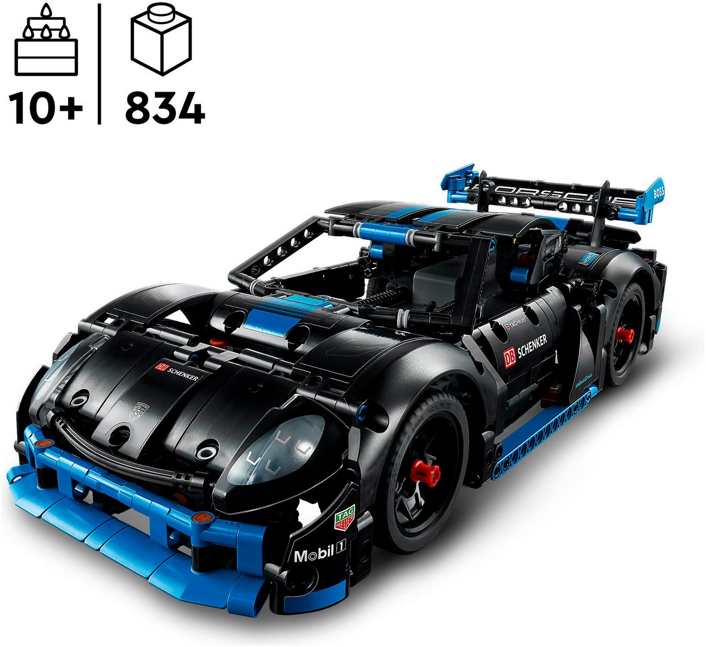 LEGO® Porsche GT4 e-Performance Rennwagen (42176), LEGO Technic Konstruktionsspielsteine, (834 St), Made in Europe – Bild 3 von 5