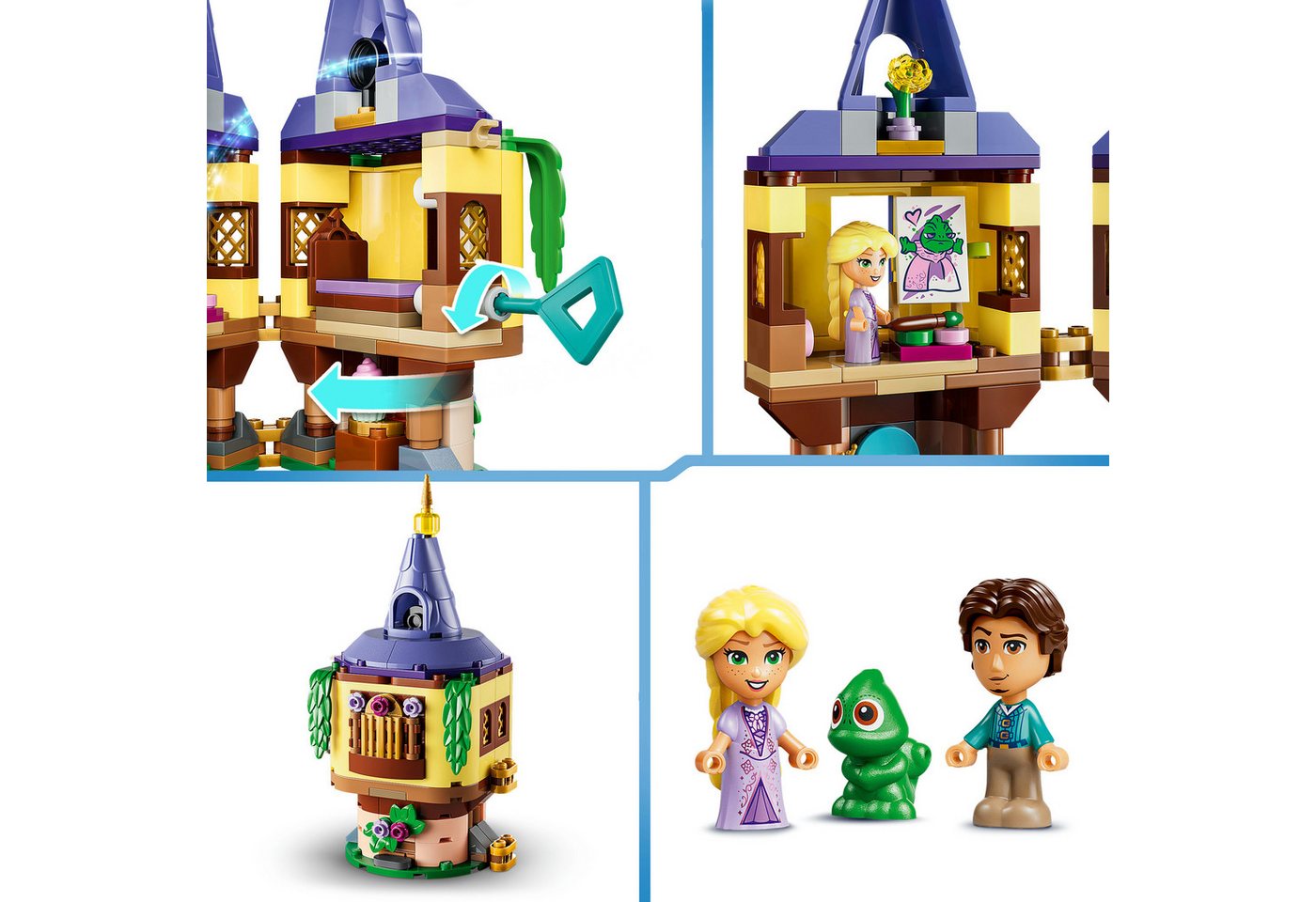 LEGO® Rapunzels Mini-Turm (43294), LEGO Disney Princess Konstruktionsspielsteine, (171 St), Made in Europe – Bild 5 von 5