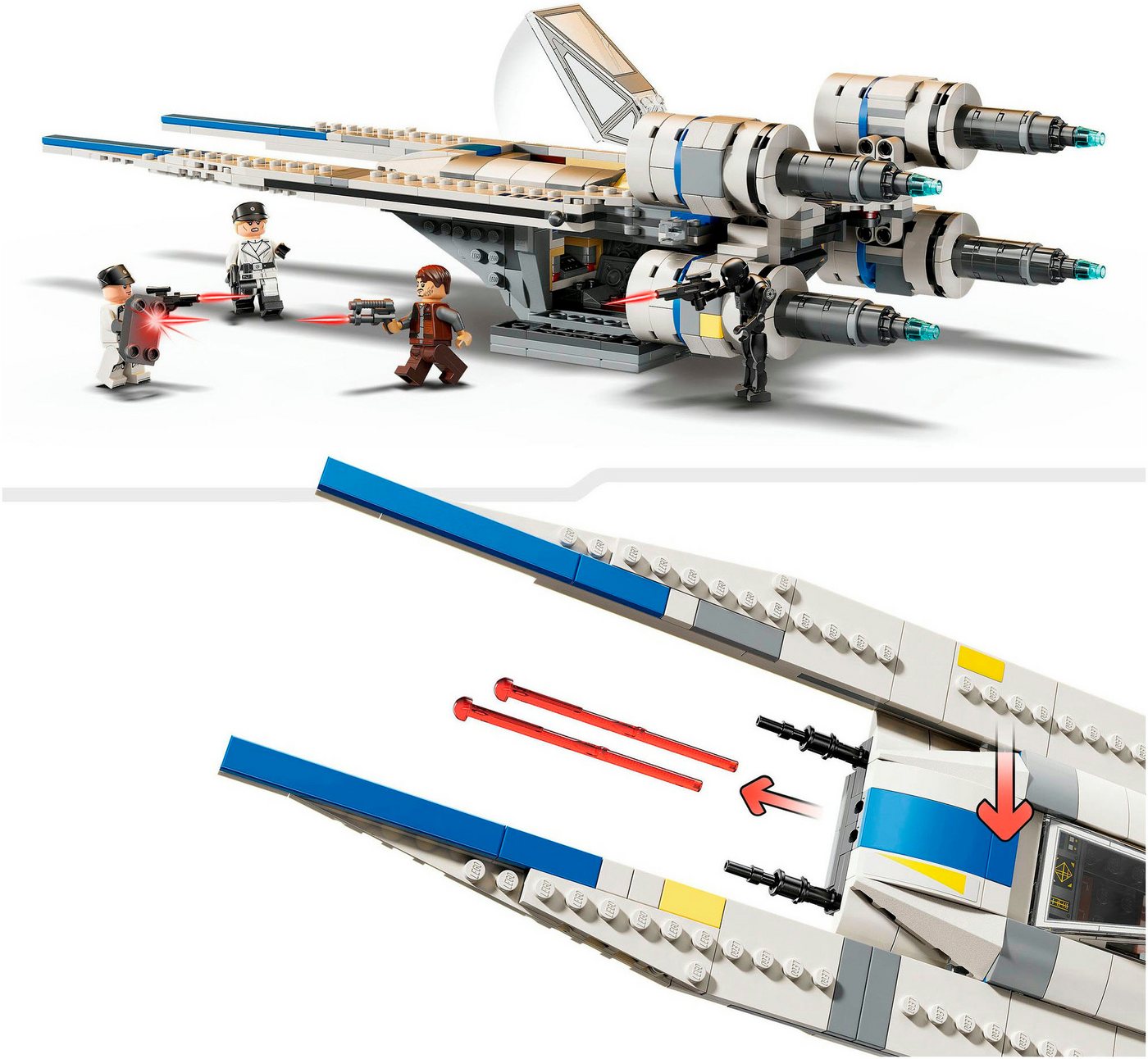 LEGO® Rebel U-Wing Starfighter (75399), LEGO Star Wars ™ Konstruktionsspielsteine, (594 St), Made in Europe – Bild 4 von 5