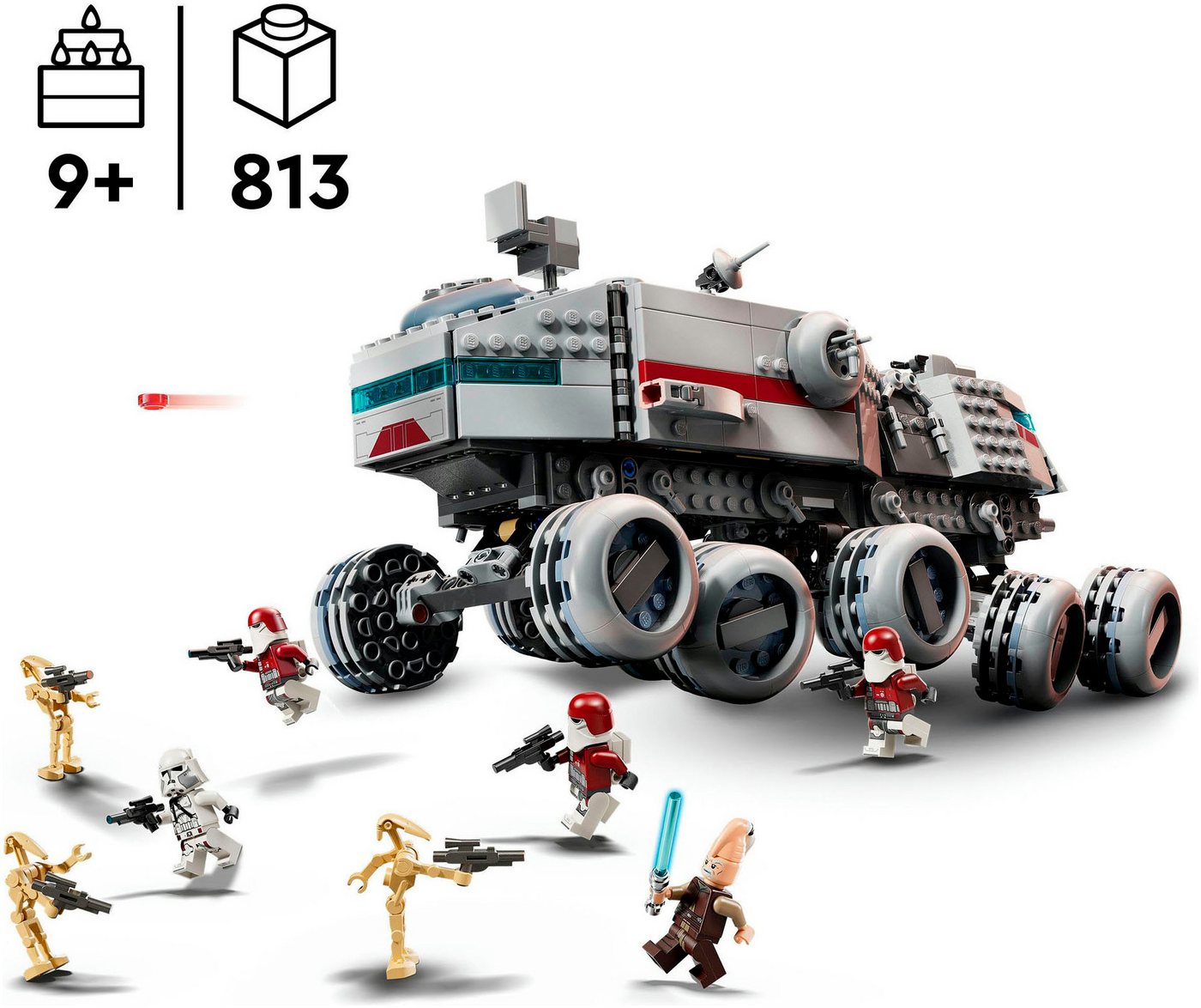 LEGO® Republikanischer Juggernaut (75413), LEGO Star Wars™ Konstruktionsspielsteine, (813 St), Made in Europe – Bild 3 von 5