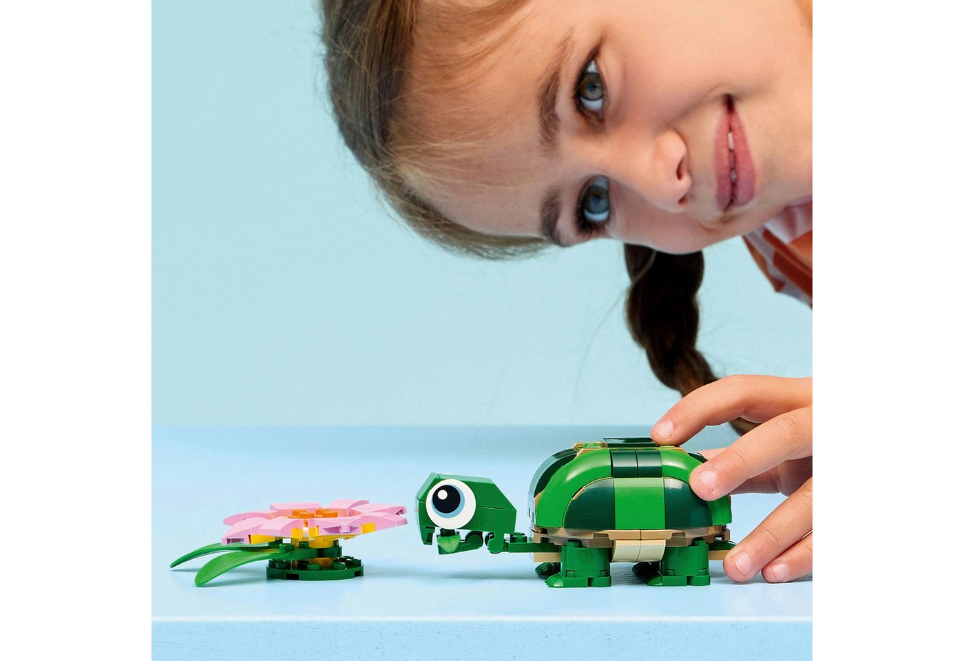 LEGO® Schildkröte mit Seerose (31377), LEGO Creator Konstruktionsspielsteine, (124 St), Made in Europe – Bild 2 von 5