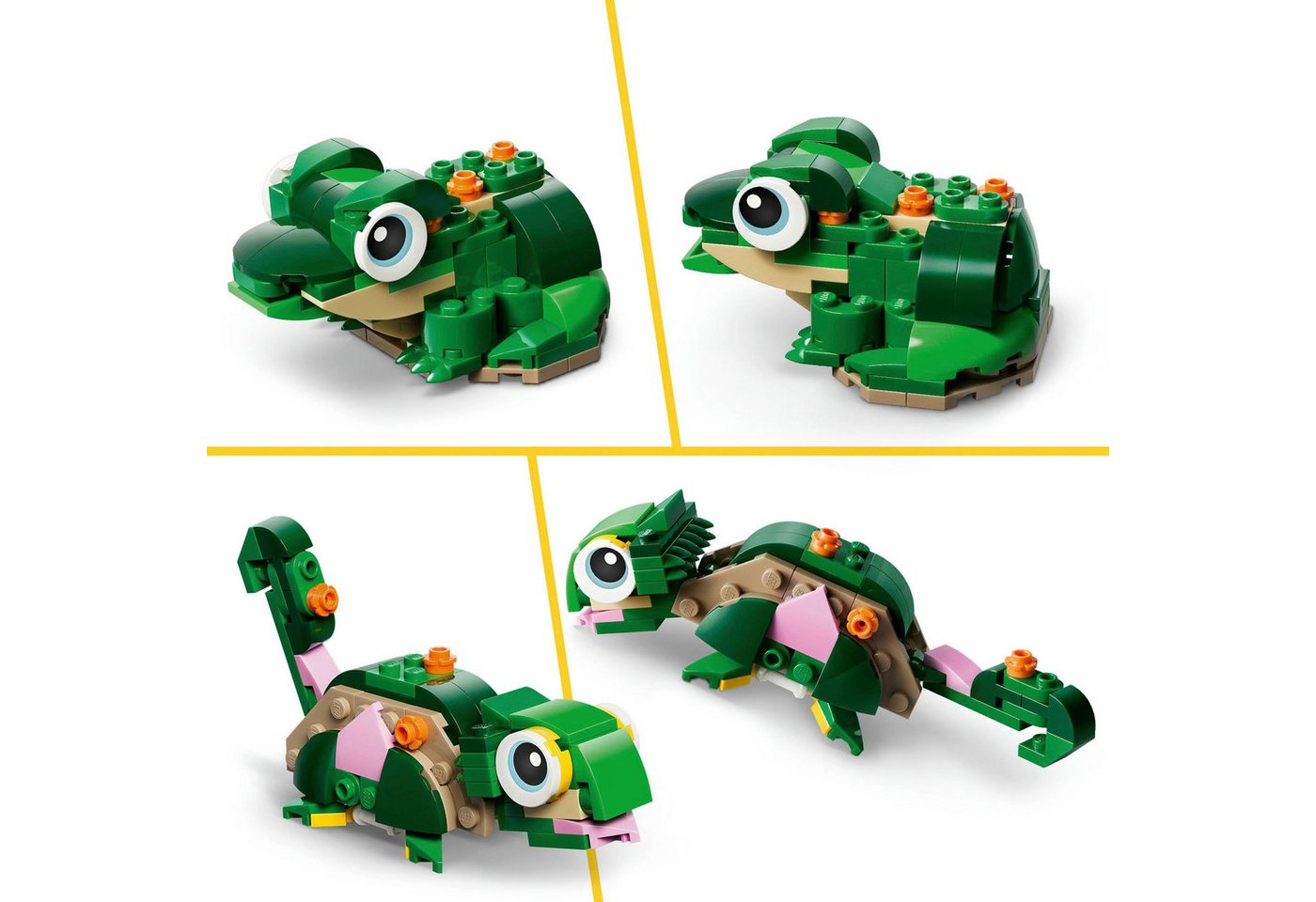 LEGO® Schildkröte mit Seerose (31377), LEGO Creator Konstruktionsspielsteine, (124 St), Made in Europe – Bild 5 von 5