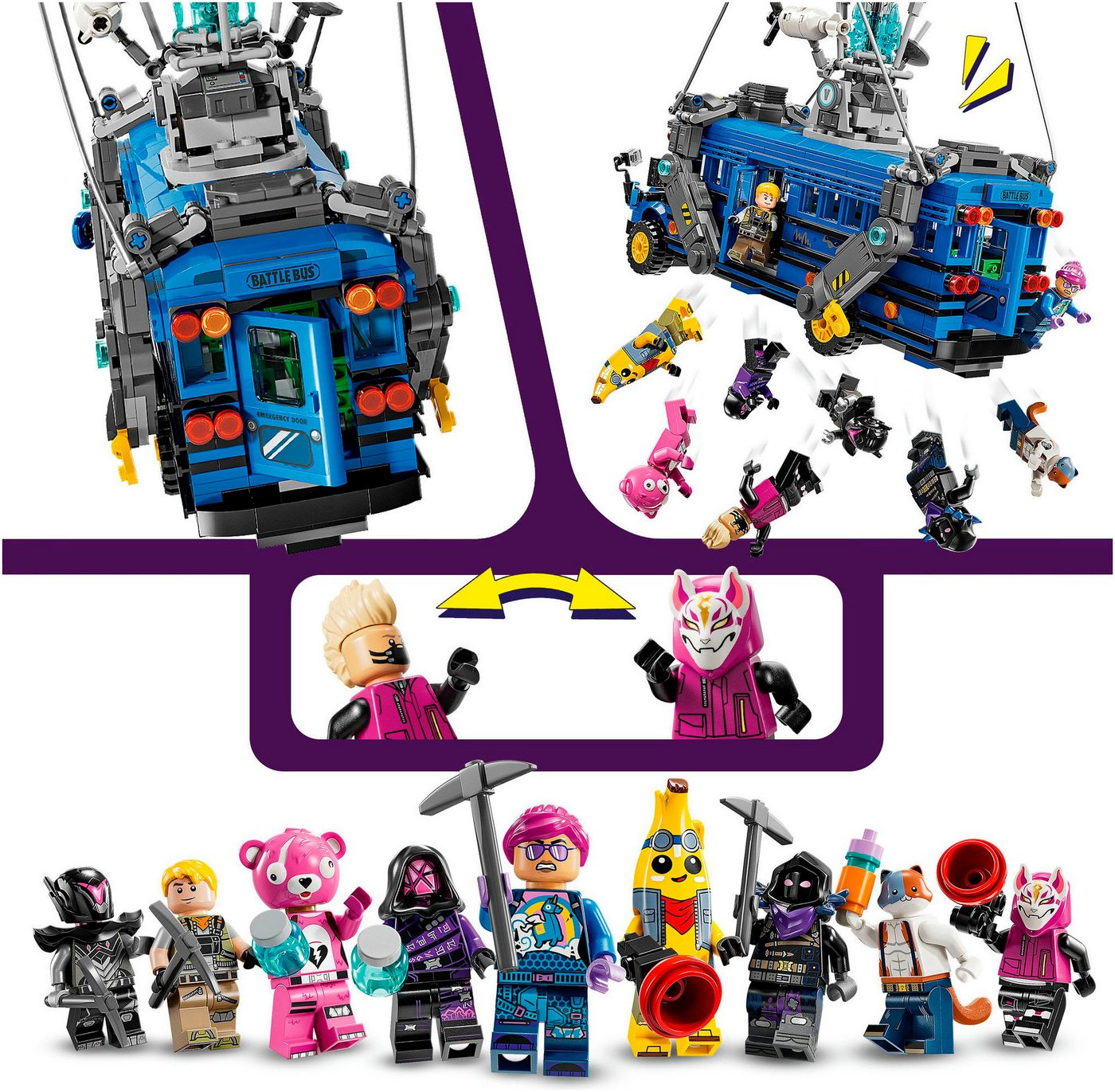LEGO® Schlachtenbus (77073), LEGO Fortnite Konstruktionsspielsteine, (954 St), Made in Europe – Bild 5 von 5