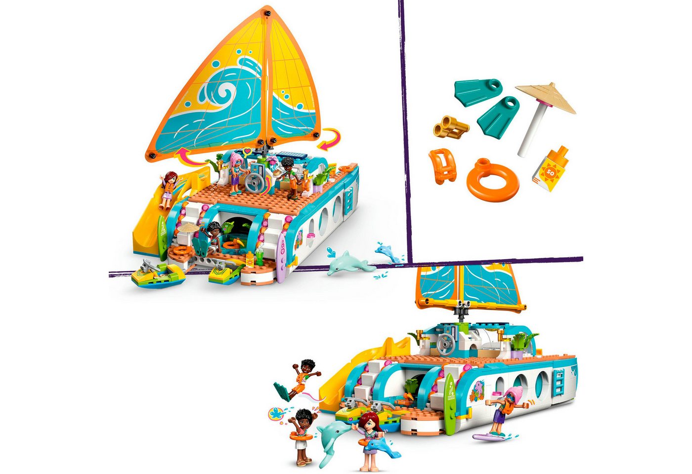 LEGO® Segelabenteuer (42664), LEGO Friends Konstruktionsspielsteine, (685 St), Made in Europe – Bild 4 von 5