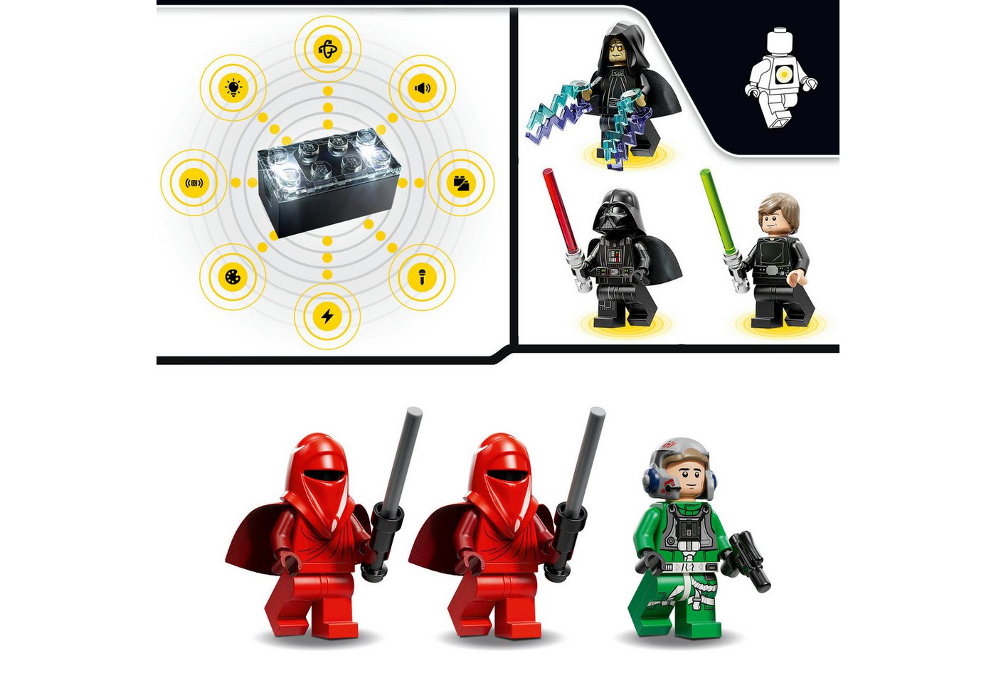 LEGO® SMART Play™ A-Wing und das Duell im Thronsaal (75427) Konstruktionsspielsteine, (962 St), LEGO Star Wars™, inklusive SMART Brick, mit Licht- und Soundeffe – Bild 5 von 5