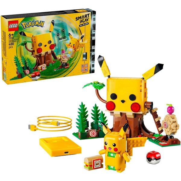 LEGO® SMART Play™ Trainingshaus mit Pikachu (72164), LEGO Pokémon Konstruktionsspielsteine, (400 St), inklusive SMART Brick, mit Licht- und Soundeffekten
