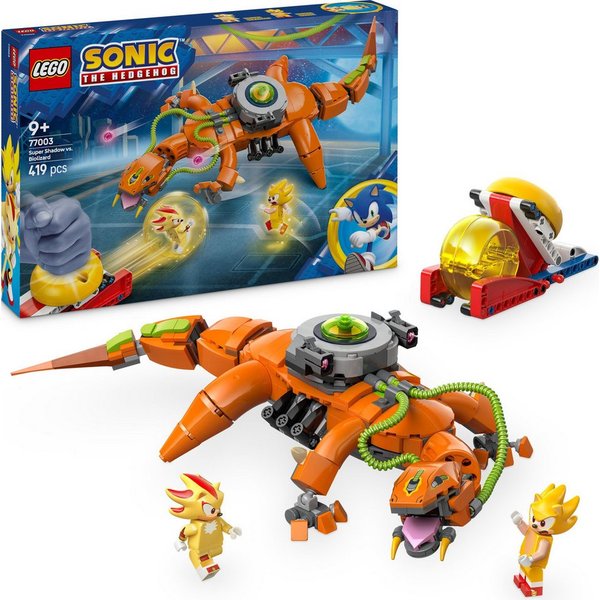 LEGO® Sonic the Hedgehog Super Shadow vs. Biolizard - 77003 Konstruktions-Spielset, (Konstruktions-Spielset, 419 St., 1 Set), Beweglicher Biolizard mit abnehmba