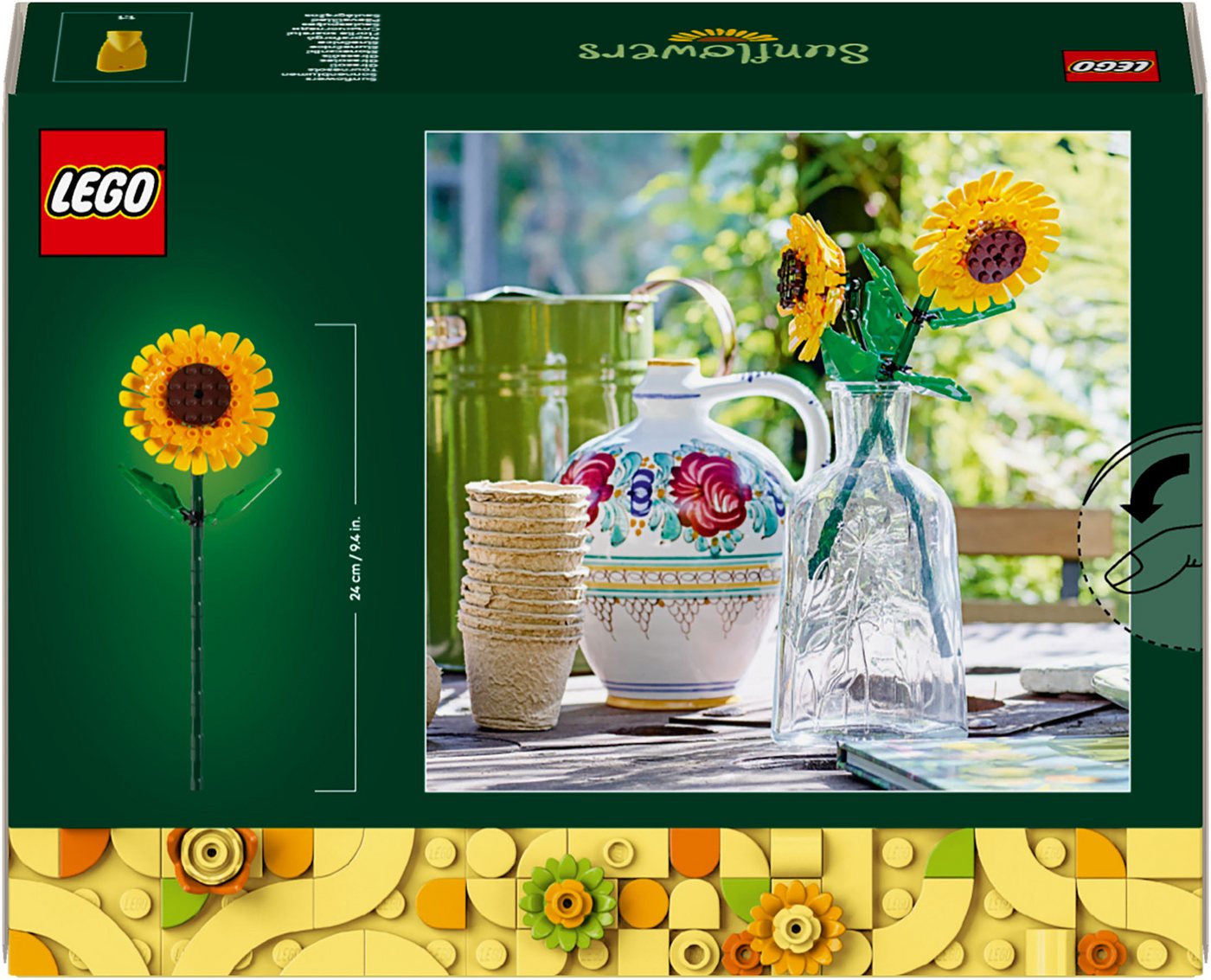 LEGO® Sonnenblumen (40524), LEGO Botanicals Konstruktionsspielsteine, (191 St), Made in Europe – Bild 5 von 5