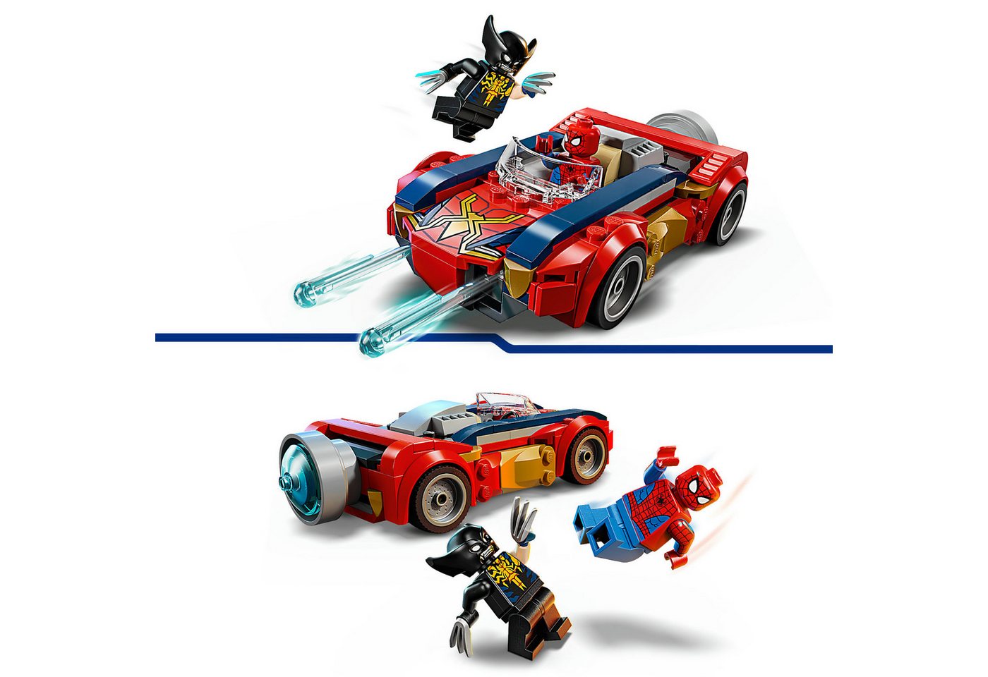 LEGO® Spider-Man Auto vs. Venomized Wolverine (76336), LEGO Super Heroes Konstruktionsspielsteine, (134 St), Made in Europe – Bild 4 von 5