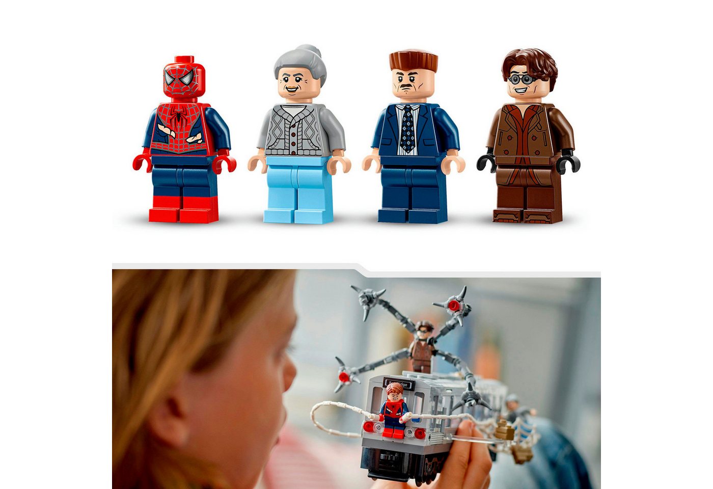 LEGO® Spider-Man vs. Doc Ock: Showdown in der U-Bahn (76321) Konstruktionsspielsteine, (393 St), LEGO Super Heroes, Made in Europe – Bild 5 von 5