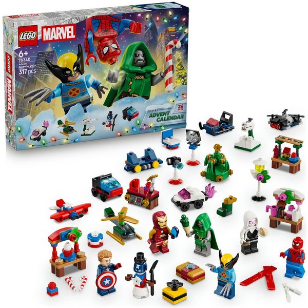 LEGO® Spielzeug-Adventskalender Adventskalender 2026 (76340), LEGO Super Heroes (317-tlg), Made in Europe