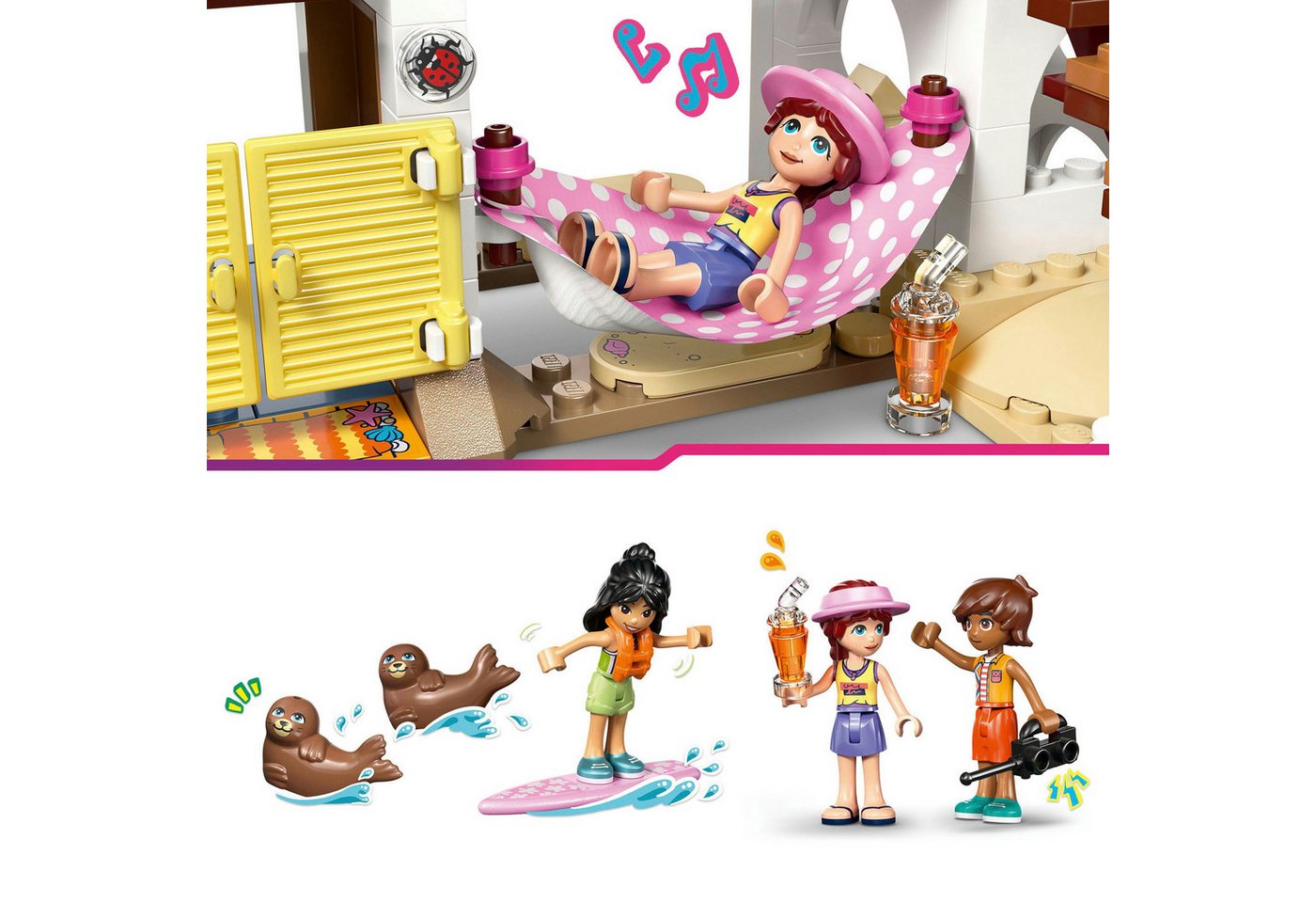 LEGO® Strandhaus mit Robben (42699), LEGO Friends Konstruktionsspielsteine, (400 St), Made in Europe – Bild 5 von 5