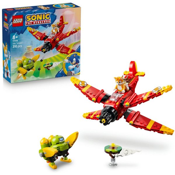 LEGO® Tails' Tornado-1 (77119), LEGO Sonic Konstruktionsspielsteine, (310 St), Made in Europe